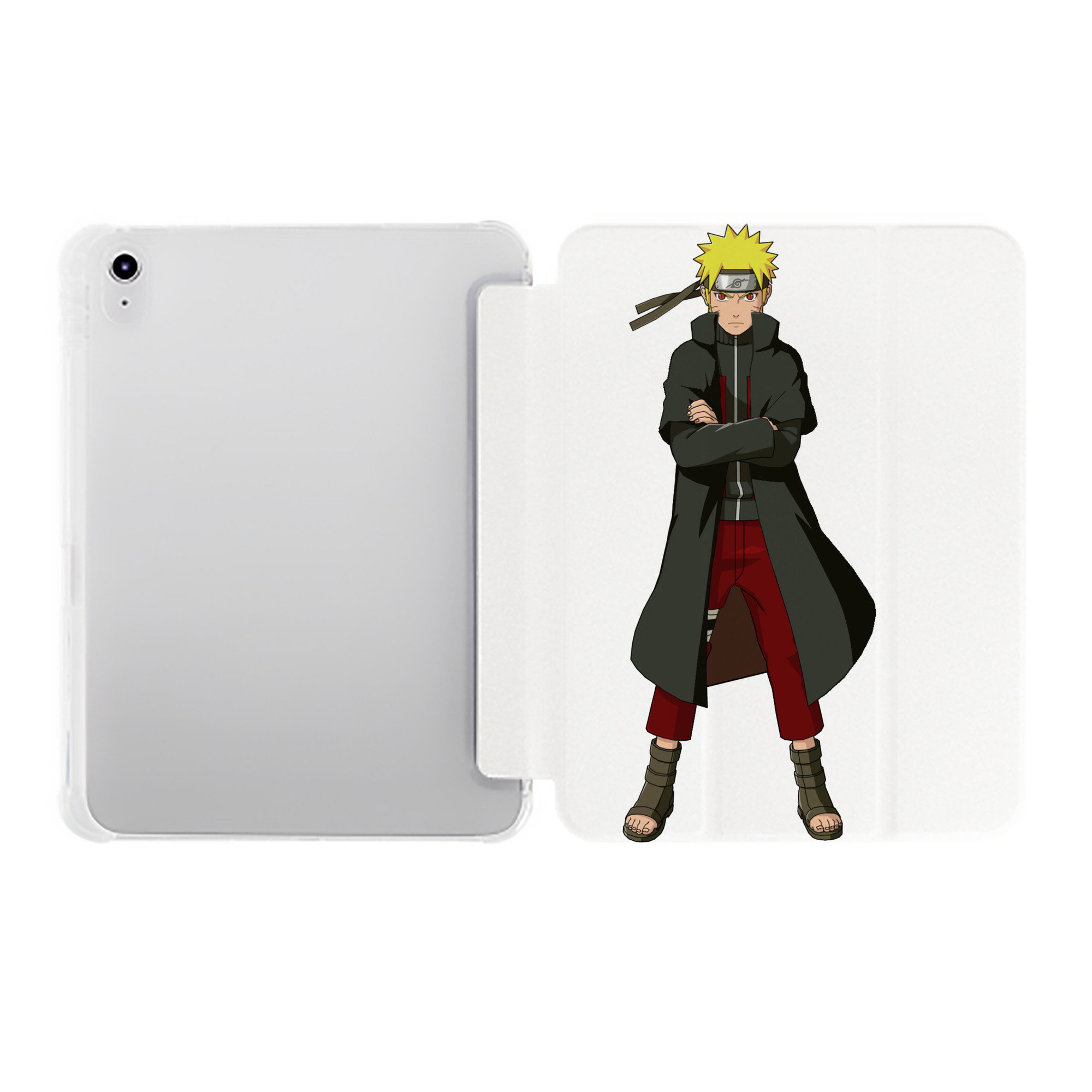 （画像用） NARUTO -ナルト- うずまき ナルト Uzumaki Naruto IPad ケース ペン収納付き 三つ折りスタンド PUレザー×シリコン 対応機種9.5/10.5/10.9インチ